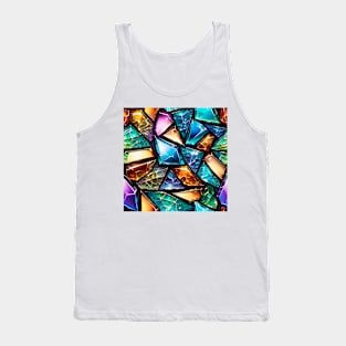 Translucent and mosaic colored glazed Tank Top